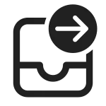 Mail Move To Focussed SVG Icon